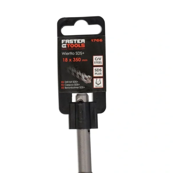 1766_4 Burgija za beton SDS+ 4-oštrice 18x350mm FASTER TOOLS 1766