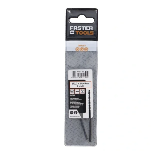 Burgija za metal HSS 2.0mm FASTER TOOLS 5251
