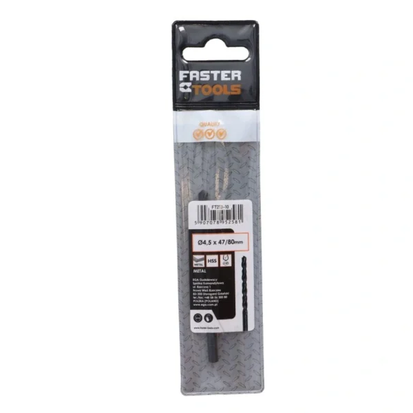 Burgija za metal HSS 4.5mm FASTER TOOLS 5258