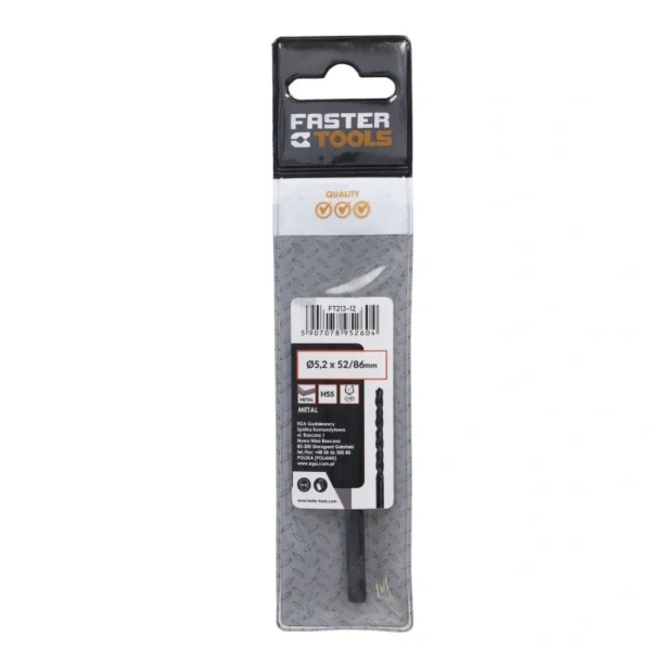 5260_5 Burgija za metal HSS 5.2mm FASTER TOOLS 5260