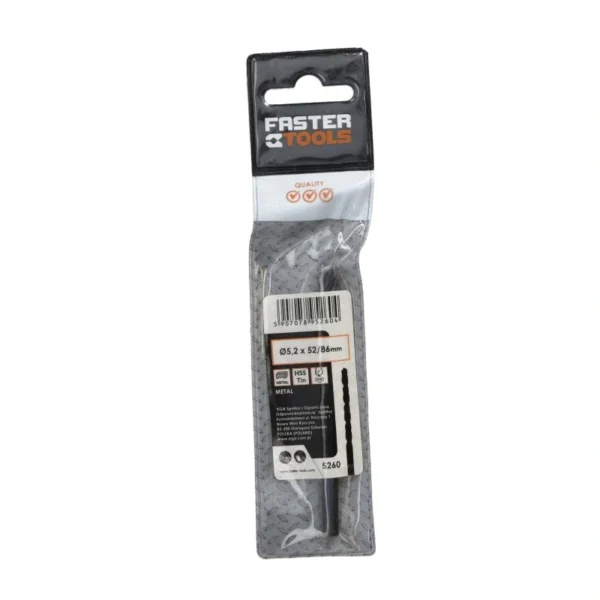 5260_6 Burgija za metal HSS 5.2mm FASTER TOOLS 5260