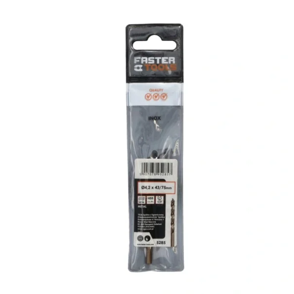 5285_6 Burgija za metal HSS-Co 4.2mm FASTER TOOLS 5285