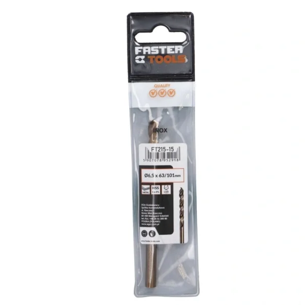 5291_5 Burgija za metal HSS-Co 6.5mm FASTER TOOLS 5291