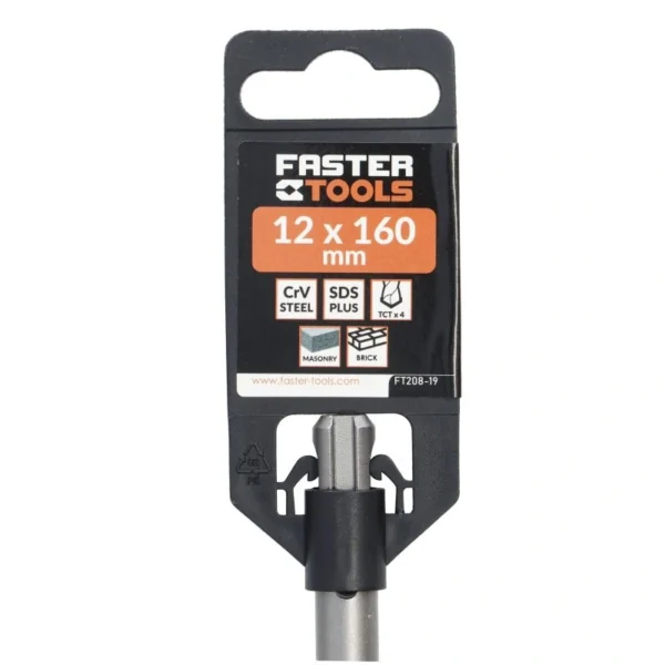 642_5 Burgija za beton SDS+ 4-oštrice 12x160mm FASTER TOOLS 642