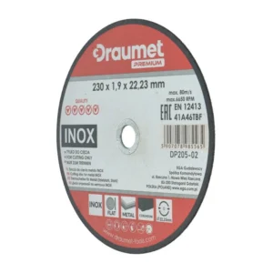 Rezna ploča za metal/INOX 230x1.9x22.2mm DRAUMET PREMIUM 8556