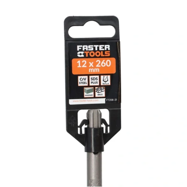 975_5 Burgija za beton SDS+ 4-oštrice 12x260mm FASTER TOOLS 975