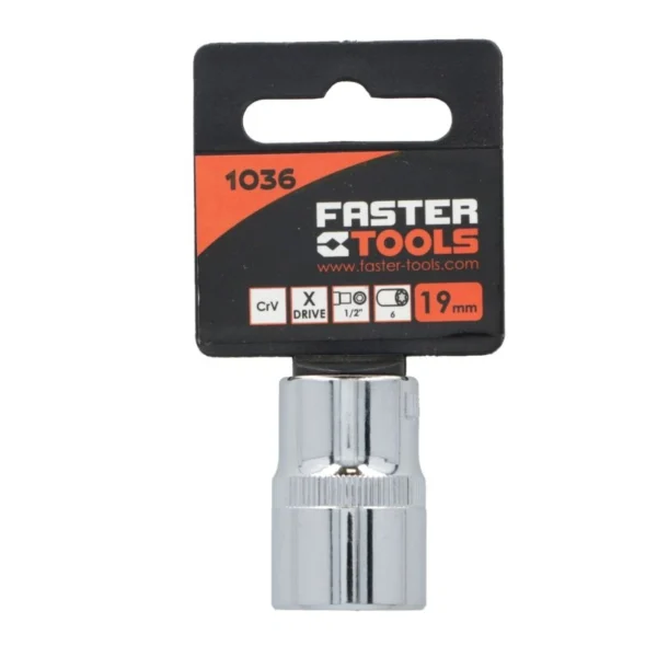 1036_6 Nasadni ključ 1/2" 19mm FASTER TOOLS 1036