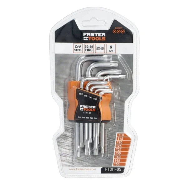 Torx ključ set T10-T50 FASTER TOOLS 1120
