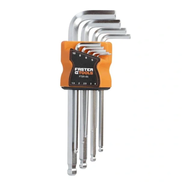 Imbus ključ sa kuglom dugi set 1.5-10mm FASTER TOOLS 1841