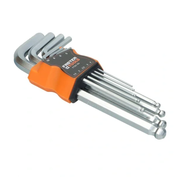 Imbus ključ sa kuglom dugi set 1.5-10mm FASTER TOOLS 1841