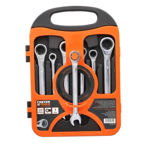Kombinovani ključ sa račnom set 8-19mm FASTER TOOLS 4645