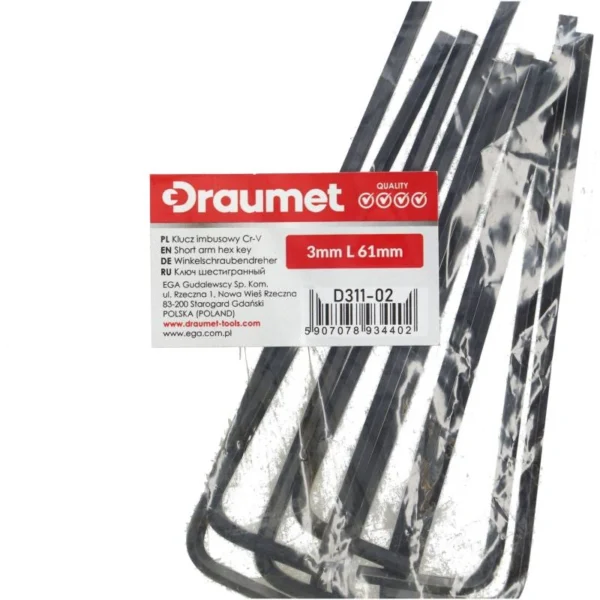 3440_6 Imbus ključ 3mm DRAUMET 3440