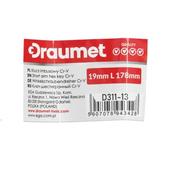 4342_6 Imbus ključ 19mm DRAUMET 4342